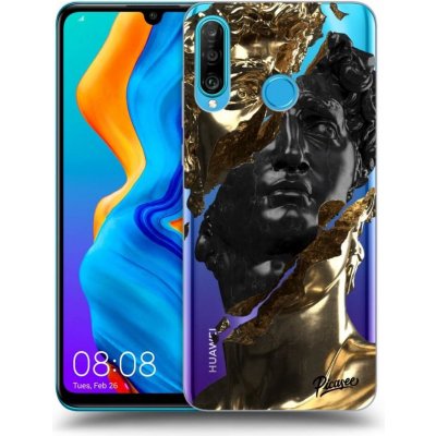 Pouzdro Picasee silikonové Huawei P30 Lite - Black Gold čiré – Zbozi.Blesk.cz