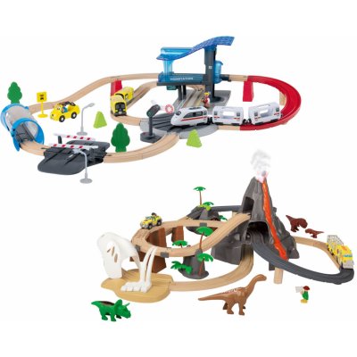 Playtive Dřevěná železnice City Express Dinosaur Land City Express – Zboží Dáma