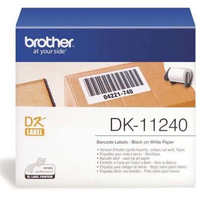 Papírové štítky Brother DK11240, 102mm x 51mm, bílá, 600 ks, pro tiskárny řady QL – Sleviste.cz