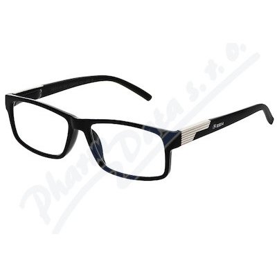 Flex Brýle čtecí černé s kovovým doplňkem