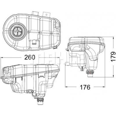 MAHLE ORIGINAL Vyrovnávací nádoba, chladicí kapalina CRT 60 000S – Zbozi.Blesk.cz