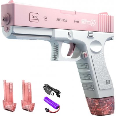 Toybit Automatická vodní pistole Splash se zásobníky růžová – Sleviste.cz