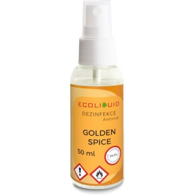 Ecoliquid Antiviral dezinfekce na ruce sprej golden spice 50 ml