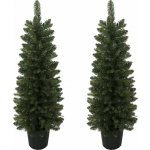 HOMCOM 2 umělé vánoční stromky, 120 cm | zelené – Hledejceny.cz