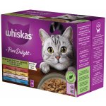 Whiskas Pure Delight hovězí a kuře a losos a tuňák v želé 12 x 85 g – Hledejceny.cz