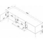 Cama Meble EF + krb TRESSE 180x40x54,5 cm – Sleviste.cz