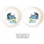 Trixie miska keramická kočka dvojmiska 2 x 150 ml 11 cm – Zboží Dáma