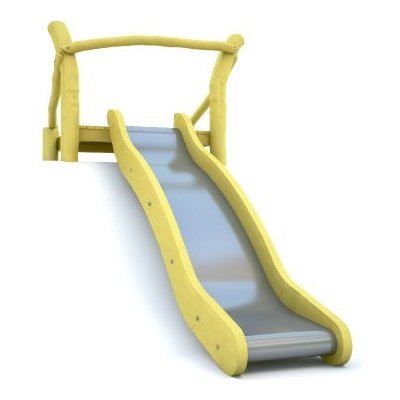 Playground System svahová z nerezu s akátovou plošinou 3,7 m
