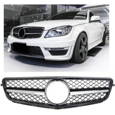 PROTEC Přední maska Mercedes W204 C63 od 2007- černá chromová | Zboží Auto