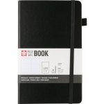 Sakura Zápisník v pevné vazbě linkovaný Black 140 g – Zboží Dáma