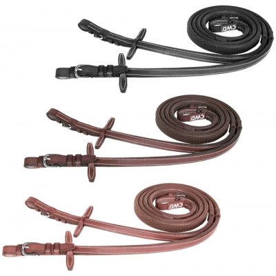 CWD Otěže RE04C Contact pogumované černá – Sleviste.cz