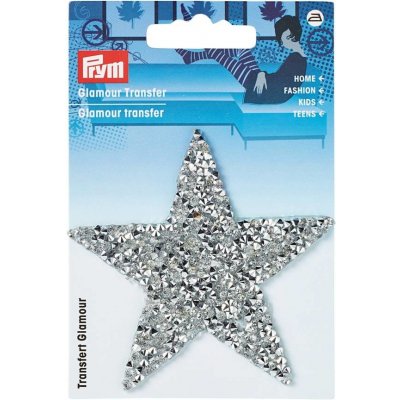 PRYM Nášivka drahokamový transfer, hvězda, nažehlovací, stříbrná – Zboží Dáma
