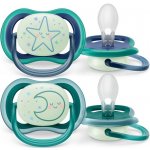 Avent Philips šidítko ultra air 376/11 Nighttime Boy BPA free 2Pack – Hledejceny.cz