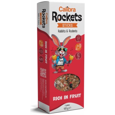 Calibra Rockets Sticks Rabbits&Rodents Fruits 120 g – Sleviste.cz