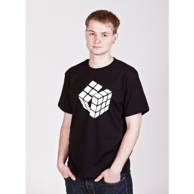 Teenstyle pánské tričko Rubikova kostka Černá – Zboží Mobilmania