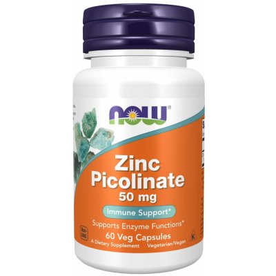 Now Foods Zinc Picolinate 50 mg 60 rostlinných kapslí – Hledejceny.cz