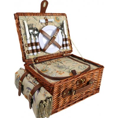 ARÔME HOME Piknikový koš pro 4 osoby, florál – Zboží Dáma ARÔME HOME Piknikový koš pro 4 osoby, florál – Zboží Dáma
