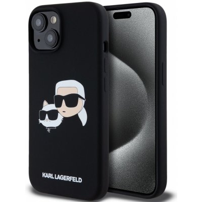 Karl Lagerfeld Liquid Silicone Double Heads Magsafe pro iPhone 15 Pro Max Black – Zboží Mobilmania