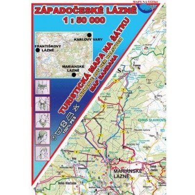 Excart Maps Západočeské lázně - mapa na šátku