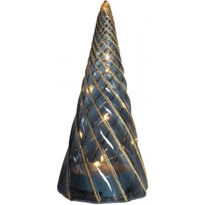 SIRIUS LED svítící stromeček, skleněný, černý, 19 cm – Hledejceny.cz
