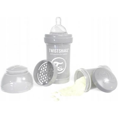 TwistShake Kojenecká láhev AntiColic Šedá 180 ml – Zboží Dáma