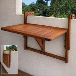 ALDOTRADE Stůl na balkón dřevěný sklápěcí IDA 60 x 45 cm k232040 – Hledejceny.cz