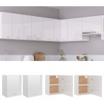 Petrashop Kuchyňské skříňky 2 ks bílé vysoký lesk 50x31x60 cm dřevotříska – Zboží Mobilmania