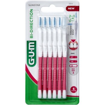 GUM Bi-Direction mezizubní kartáčky 1,2 mm 6 ks