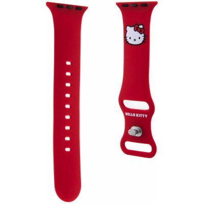 Hello Kitty Liquid Silicone Kitty Head Logo Řemínek pro Apple Watch 38/40mm Red – Zboží Mobilmania