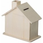 Dřevěný domeček pokladnička Čisté Dřevo – Zboží Dáma