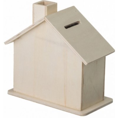 Dřevěný domeček pokladnička Čisté Dřevo – Zboží Dáma