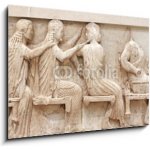 Obraz 1D - 100 x 70 cm - Ancient Greek Temple Frieze detail, Delhpi, Greece Starověký řecký chrám Detail fríze, Delhpi, Řecko – Hledejceny.cz