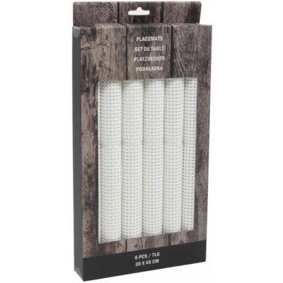 IGOTREND Oboustranné bílé prostírání 6 ks v balení 30x45cm – Zboží Mobilmania