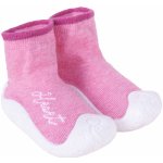 Yoclub Dětské dívčí protiskluzové ponožky s gumovou podrážkou Pink – Zboží Mobilmania