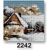 Vyšívací předloha Stoklasa Vyšívací předloha 70244 2242 dům zima 1 šedá 15x15cm
