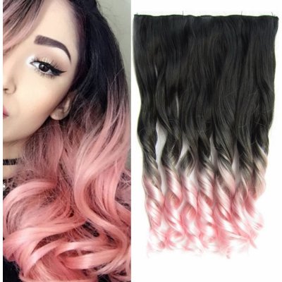 Girlshow Clip in pás - lokny - ombre - odstín Black T Light Pink – Hledejceny.cz