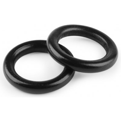 Prima-obchod Dřevěný barevný kroužek vnější Ø50 mm, barva 6 černá – Zboží Mobilmania