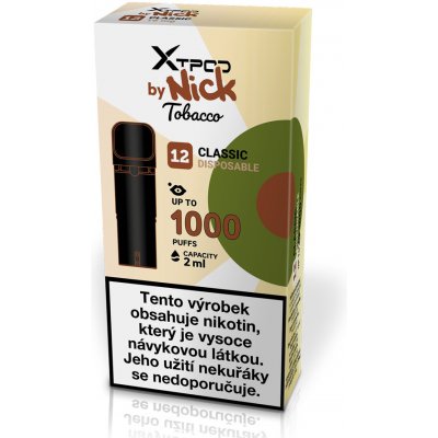 X TPOD by Nick Classic Tobacco 16 mg – Zboží Dáma