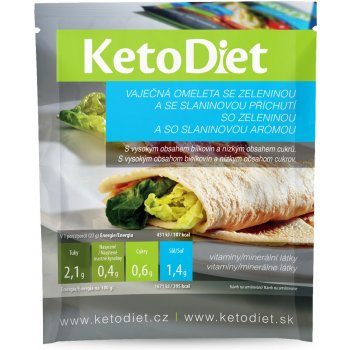 KetoDiet Proteinová omeleta se slaninovou příchutí 7 x 27 g