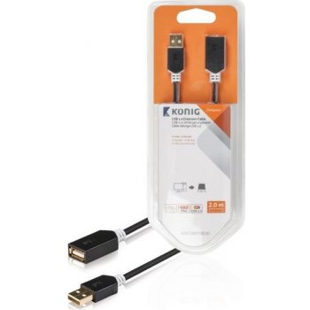 König KNC60010E20 Prodlužovací USB 2.0 A zástrčka - A zásuvka kulatý, 2m