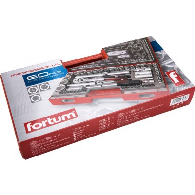 FORTUM hlavice nástrčné sada 60ks 1/4&quot; 1/2&quot; 4700011 – Hledejceny.cz