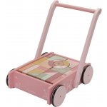 Little Dutch dřevěný vozík s kostičkami pink – Zboží Dáma