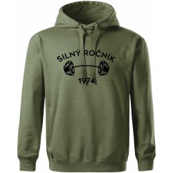 Silný ročník Letopočet 1974 Oversized Moon kratší + širší Khaki