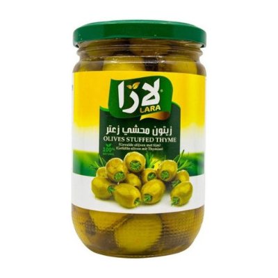 Lara Zelené olivy plněné tymiánem 375 g – Sleviste.cz