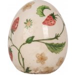 Keramické dekorační vajíčko s jahůdkami Wild Strawberries S Ø 7*9 cm – Hledejceny.cz