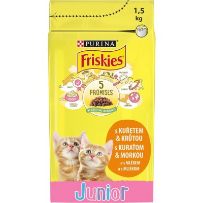 Friskies Cat Junior s kuřetem krůtou mlékem a se zeleninou 1,5 kg – Zboží Mobilmania