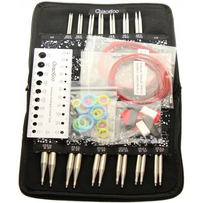 ChiaoGoo Twist Red Lace Complete sada výměnných jehlic 13 cm 2.75–10 mm – Sleviste.cz