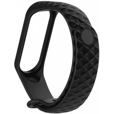 BStrap Silicone Diamond řemínek na Xiaomi Mi Band 3/4, black SXI007C01 – Hledejceny.cz