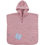 BIO bavlněné froté pončo XKKO Organic Baby Pink Stars – Zboží Dáma