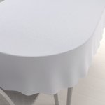 Biante Teflonový oválný ubrus TF-078 Ornamenty studená bílá 120x180 cm – Sleviste.cz